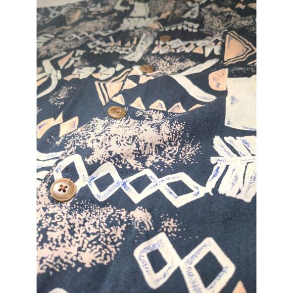 Robert Stock 90s Aztec Style Men's Button Up Shirt Size XL - Picture 3 of 13